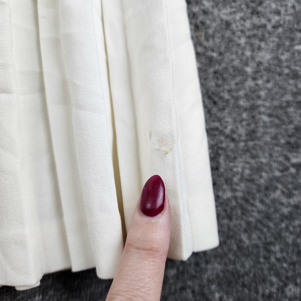 Massimo Dutti Pleated Skirt Women Size 8 Cream Accordion Midi NWT Marks - Picture 5 of 13